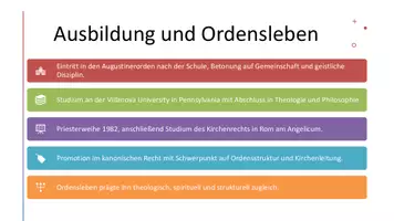 Vorschau - Präsentationen/Tafelbilder - Präsentation: „Papst Leo XIV – Biografie und Berufung“ - Seite 3