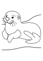 Vorschau - Mal- und Bastelvorlagen - Prickelbilder / Fensterbilder Thema Otter - Grundschule - Bastelvorlagen - Seite 1