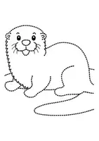 Vorschau - Mal- und Bastelvorlagen - Prickelbilder / Fensterbilder Thema Otter - Grundschule - Bastelvorlagen - Seite 2