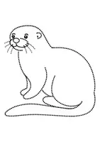 Vorschau - Mal- und Bastelvorlagen - Prickelbilder / Fensterbilder Thema Otter - Grundschule - Bastelvorlagen - Seite 3