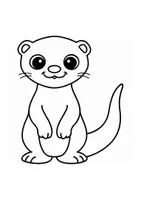 Vorschau - Mal- und Bastelvorlagen - Ausmalbilder Thema Otter - Grundschule - Bastelvorlagen - Seite 1