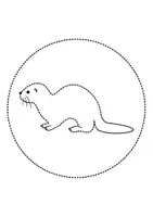 Vorschau - Mal- und Bastelvorlagen - runde Prickelbilder / Fensterbilder Thema Otter - Grundschule - Bastelvorlagen - Seite 1
