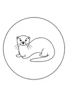 Vorschau - Mal- und Bastelvorlagen - runde Prickelbilder / Fensterbilder Thema Otter - Grundschule - Bastelvorlagen - Seite 3