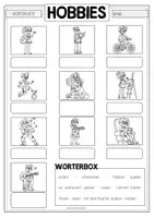 Vorschau - Arbeitsblätter - HOBBIES Wörterliste - Seite 2