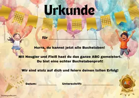 Vorschau - selbst erstellte Cliparts/Grafiken - Abschluss Buchstabenfest Urkunde - Seite 2