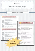 Vorschau - Arbeitsblätter - Formulierungshilfen "Brief" - Deckblatt