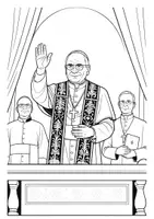 Vorschau - Unterrichtsreihen - Ausmalbilder Papst Leo XIV. - Seite 1