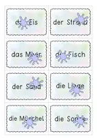 Vorschau - Aufgabenkarten - Kleckswörter Sommer - Seite 1