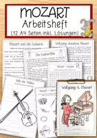 Vorschau - Anderer Materialtyp - Mozart Arbeitsheft (12 A4 Seiten inkl. Lösungen) - Deckblatt