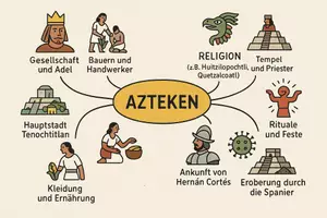 Vorschau - Arbeitsblätter - Lernposter + Arbeitsblatt zum Thema "Azteken" + Onlineübung & MP3 + Mindmap + Infografiken - Seite 3