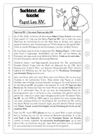 Vorschau - Arbeitsblätter - Papst Leo XIV. - Arbeitsheft/ Sachtext/ Infotext der Woche (kompetenzorientiertes Übungsheft zur neuen Papstwahl inkl. Rechtschreibung, Grammatik, Wortarten, ...)) - Seite 1