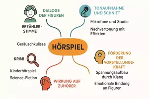 Vorschau - Arbeitsblätter - Lernposter + Arbeitsblätter zum Thema "Hörspiel" + Lösung & MP3 + Mindmap + Infografik - Seite 3