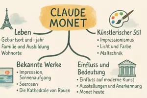 Vorschau - Arbeitsblätter - Lernposter + Arbeitsblätter zum Thema "Claude Monet" + Lösung & MP3 + Mindmap + Infografik - Seite 3