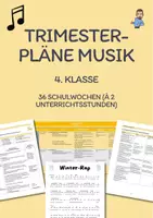Vorschau - Lehrpläne/Lehrermaterial - Trimesterpläne Musikunterricht (BAY) – Klasse 4 - Deckblatt