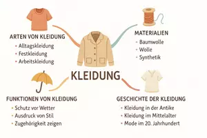 Vorschau - Arbeitsblätter - Lernposter + Arbeitsblätter zum Thema "Kleidung" + Lösung & MP3 + Mindmap + Infografik - Seite 3