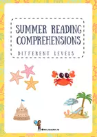 Vista previa - Tarjetas / Manipulativos - Summer Reading Comprehensions - Portada