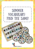 Vista previa - Juegos / Gamificación - Summer Vocabulary: Find the same! - Portada