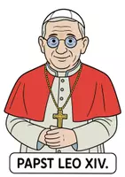 Vorschau - Mal- und Bastelvorlagen - Ausmalbild Papst Leo XIV - Seite 1