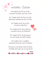 Vorschau - Arbeitsblätter - verliebte Zahlen, Übungsblatt, Gedicht - Seite 2