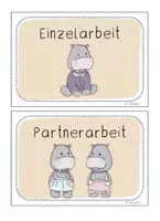 Vorschau - Bildkarten - Sozialformen - Ich/ Du/ Wir - Tafelmaterial - Nilpferdklasse - Seite 2