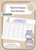 Vorschau - Lehrpläne/Lehrermaterial - Stundenplan Nilpferdklasse Vorlage - Deckblatt
