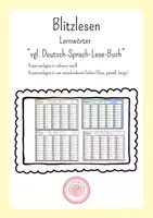 Vorschau - Arbeitsblätter - 2. Klasse: Blitzlesen_Lernwörter vom Deutsch-Sprach-Lese-Buch 2 (öbv) - Deckblatt