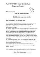Vorschau - Arbeitsblätter - Plattdeutsch - Singen und Malen - Seite 1