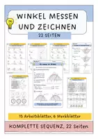 Vorschau - Arbeitsblätter - Materialpaket: Arbeitsblätter Winkel messen und zeichnen - Deckblatt