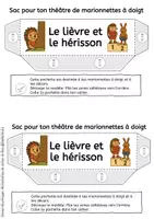 Aperçu - Matériel pour travaux manuels / dessin - Le lièvre et le hérisson – Marionnettes à doigts avec décor et pochette - Page 3