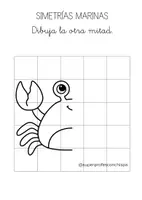 Vista previa - Manualidades / Dibujos para colorear - SIMETRÍAS MARINAS PARA PEQUEÑOS ARTISTAS - página 3