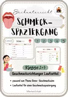 Vorschau - Stationenlernen - Sinne: Schmeckspaziergang Geschmackssinn Zunge - Seite 1