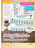 Vorschau - Arbeitsblätter - Satzglieder: Miniaufgaben - Abreißzettel + Merkposter - Deckblatt
