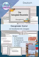 Vorschau - Arbeitsblätter - Satzglieder - Kartei zur Einführung und Übung - Deckblatt