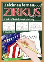 Vorschau - Mal- und Bastelvorlagen - Schritt für Schritt-Anleitung: Streifen-Zirkuszelt zeichnen (ab Klasse 2) - Deckblatt