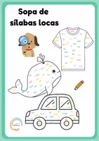 Vista previa - Hojas de trabajo - SOPA DE SÍLABAS LOCAS - Portada