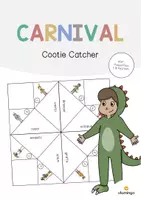 Vorschau - Mal- und Bastelvorlagen - Carnival: Cootie Catcher (Englisch) - Deckblatt