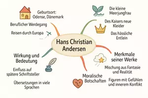 Vorschau - Arbeitsblätter - Lernposter + Arbeitsblätter zum Thema "Hans Christian Andersen" + Lösung & MP3 + Mindmap + Infografik - Seite 3