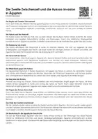 Vorschau - Arbeitsblätter - Die Zweite Zwischenzeit und die Hyksos-Invasion in Ägypten - Deckblatt
