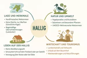Vorschau - Arbeitsblätter - Lernposter + Arbeitsblätter zum Thema "Hallig" + Lösung & MP3 + Mindmap + Infografik - Seite 3