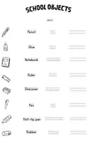 anteprima - Esercizi - School Objects - Pagina di copertina