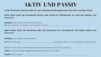 Vorschau - Arbeitsblätter - Einstieg + Merkkasten: Wiederholung Aktiv/Passiv (Kl. 8-9) - Seite 3