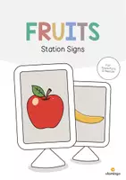 Vorschau - Stationenlernen - Fruits: Station Signs (Englisch) - Deckblatt