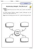 Vorschau - Arbeitsblätter - Liebeslyrik Inhaltliche und formale Erschließung am Liedtext “Bye Bye” von Cro (inkl. Musterlösung) - Seite 1