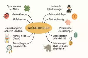 Vorschau - Arbeitsblätter - Lernposter + Arbeitsblätter zum Thema "Kann ein Gegenstand Glück bringen?" (Lückentext, Hörverstehen) + Lösung & MP3 + Mindmap + Infografik - Seite 3