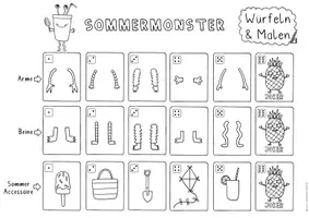 Vorschau - Spiele - Sommermonster – Würfeln und Malen | Sommerliches Kunstspiel - Seite 2