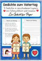 Vorschau - Arbeitsblätter - Gedichte zum Vatertag | Vatertagsgedichte - Deckblatt