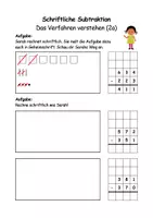 Vorschau - Arbeitsblätter - Schriftliche Subtraktion (Übungen, Arbeitsblätter) - Seite 2