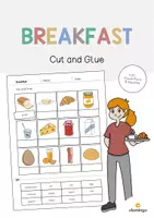 Vorschau - Arbeitsblätter - Breakfast: Cut and Glue (Englisch) - Deckblatt
