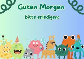 Vorschau - Präsentationen/Tafelbilder - Digitale Tafel - Begrüßungsbild Monster - Seite 1
