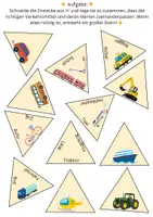 Vorschau - Arbeitsblätter - 🚗 Verkehrsmittel-Legestern – Welches Wort passt zum Bild? ✈️ - Seite 1